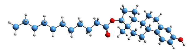 Image Estradiol Undecylate Skeletal Formula Molecular Chemical Structure Estrogen Medication — Foto Stock