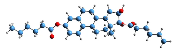 Image Estriol Dihexanoate Skeletal Formula Molecular Chemical Structure Synthetic Estrogen — Stok fotoğraf
