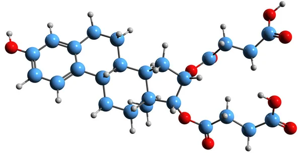 Image Estriol Succinate Skeletal Formula Molecular Chemical Structure Estrogen Medication — Foto de Stock