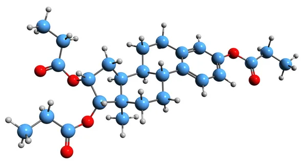 Image Estriol Tripropionate Skeletal Formula Molecular Chemical Structure Estriol Tripropanoate — Stockfoto