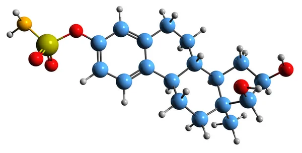 Image Estriol Sulfamate Skeletal Formula Molecular Chemical Structure Synthetic Estrogen — Foto Stock