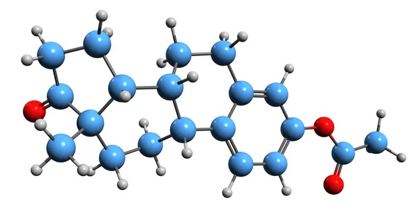 Image Estrone Acetate Skeletal Formula Molecular Chemical Structure Semisynthetic Steroidal — Stockfoto