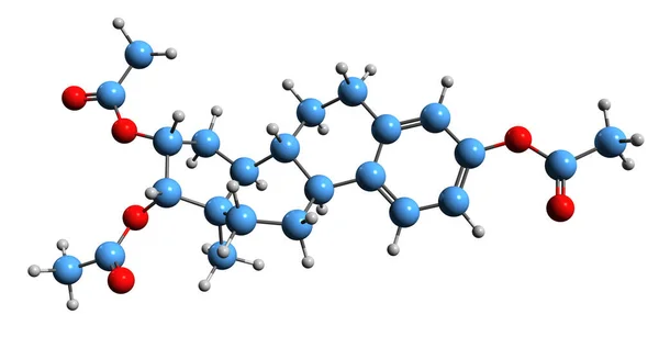 Image Estriol Triacetate Skeletal Formula Molecular Chemical Structure Estrogen Medication — Stockfoto