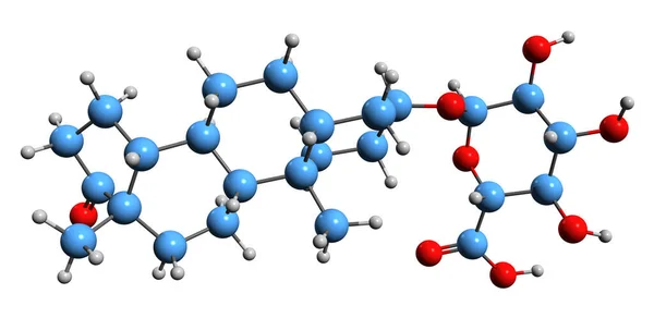Image Etiocholanolone Glucuronide Skeletal Formula Molecular Chemical Structure Testosterone Metabolite — Fotografia de Stock