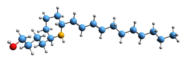 Image Euglenophycin Skeletal Formula Molecular Chemical Structure Ichthyotoxin Isolated White — Stockfoto