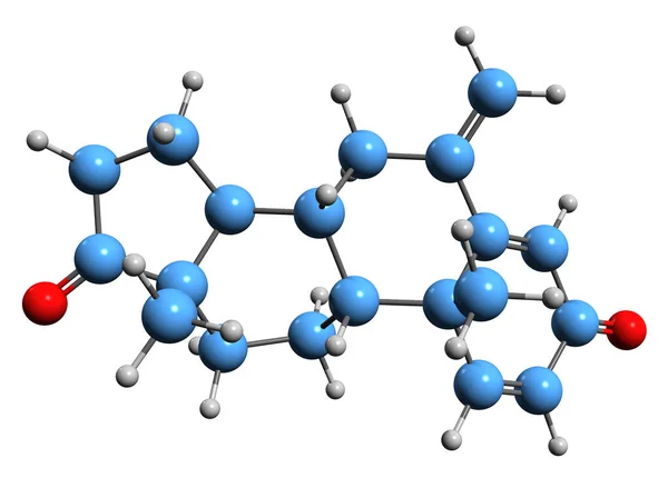Image Exemestane Skeletal Formula Molecular Chemical Structure Aromatase Inhibitor Isolated — Stockfoto