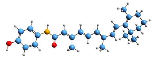 Image Fenretinide Skeletal Formula Molecular Chemical Structure Synthetic Retinoid Derivative — Stock Photo, Image