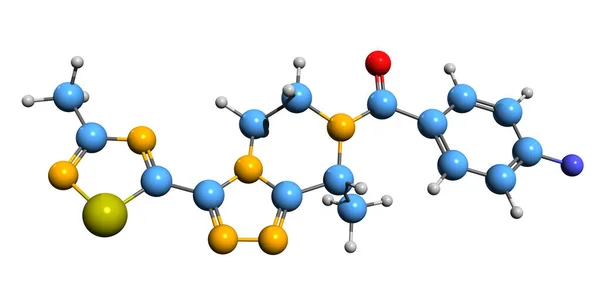 Image Fezolinetant Skeletal Formula Molecular Chemical Structure Neurokinin Receptor Antagonist — Fotografia de Stock