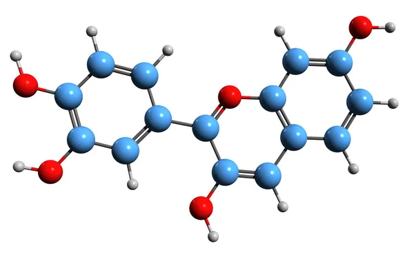 Image Fisetinidin Skeletal Formula Molecular Chemical Structure Anthocyanidin Isolated White — Φωτογραφία Αρχείου