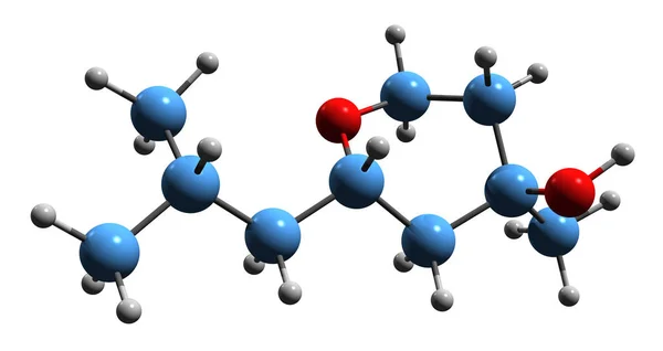 Image Florol Skeletal Formula Molecular Chemical Structure Floral Pyranol Isolated — Φωτογραφία Αρχείου