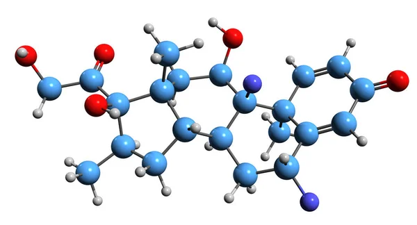 Image Flumetasone Skeletal Formula Molecular Chemical Structure Corticosteroid Topical Use — Fotografia de Stock