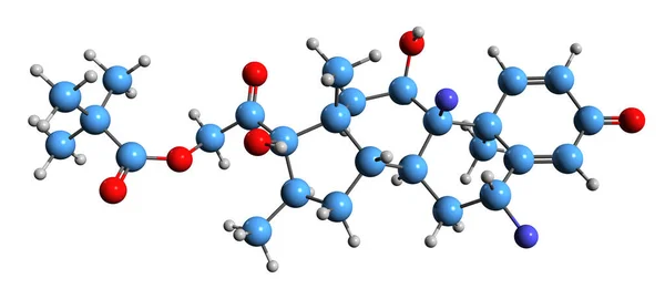 Image Flumetasone Pivalate Skeletal Formula Molecular Chemical Structure Synthetic Glucocorticoid — Foto de Stock
