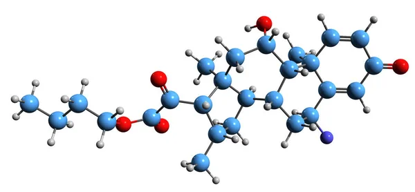 Image Fluocortin Butyl Skeletal Formula Molecular Chemical Structure Synthetic Glucocorticoid — Φωτογραφία Αρχείου