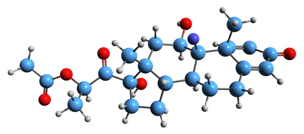 Image Fluperolone Acetate Skeletal Formula Molecular Chemical Structure Corticosteroid Isolated — 스톡 사진