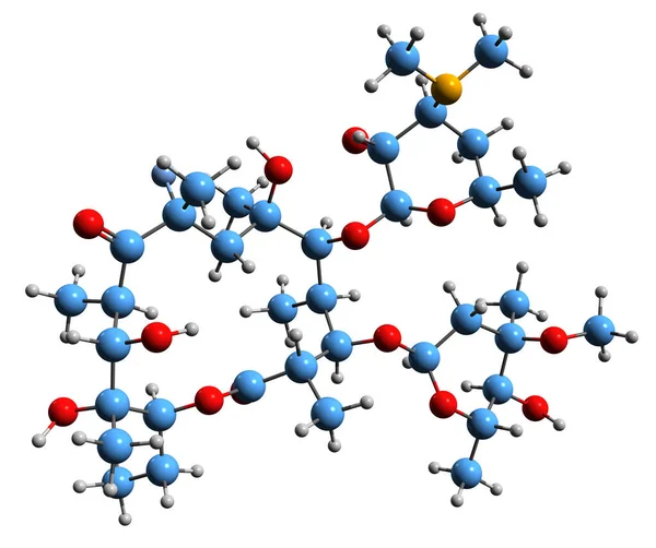 Image Flurithromycin Skeletal Formula Molecular Chemical Structure Macrolide Antibiotic Isolated — Stockfoto
