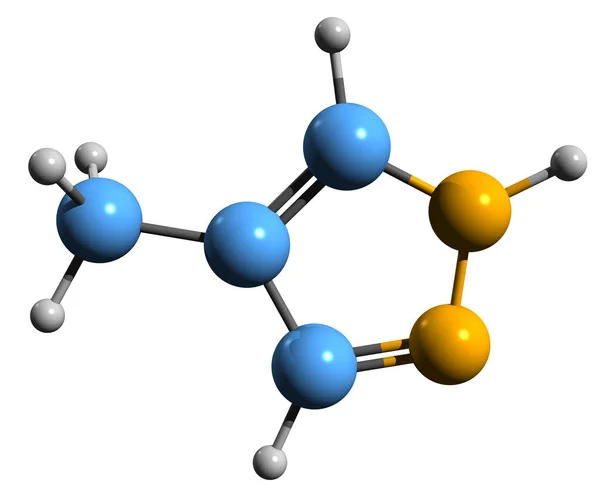 Image Fomepizole Skeletal Formula Molecular Chemical Structure Methylpyrazole Isolated White — Foto de Stock