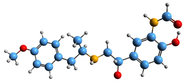 Image Formoterol Skeletal Formula Molecular Chemical Structure Bronchodilator Eformoterol Isolated — Fotografia de Stock