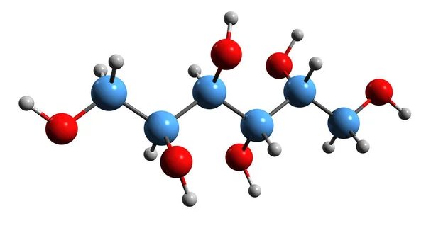 Image Galactitol Skeletal Formula Molecular Chemical Structure Dulcitol Isolated White — стоковое фото