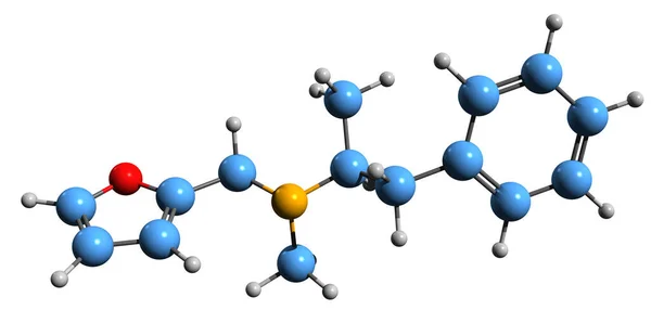 Image Furfenorex Skeletal Formula Molecular Chemical Structure Stimulant Drug Furfurylmethylamphetamine — Foto de Stock