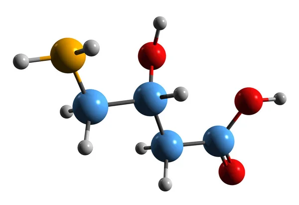 Image Gamma Amino Beta Hydroxybutyric Acid Skeletal Formula Molecular Chemical — Stockfoto