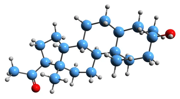 Image Ganaxolone Skeletal Formula Molecular Chemical Structure Seizures Medication Isolated — Fotografia de Stock