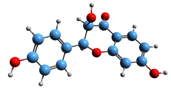 Image Garbanzol Skeletal Formula Molecular Chemical Structure Flavanonol Isolated White — Fotografia de Stock