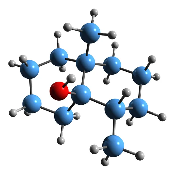 Image Geosmin Skeletal Formula Molecular Chemical Structure Natural Bicyclic Terpene — Stock Photo, Image