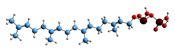Image Geranylgeranyl Pyrophosphate Skeletal Formula Molecular Chemical Structure Chemoattractant Isolated —  Fotos de Stock
