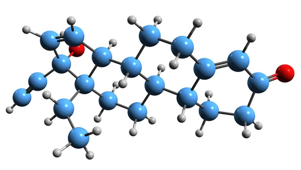 Image Gestodene Skeletal Formula Molecular Chemical Structure Progestin Medication Isolated — 스톡 사진