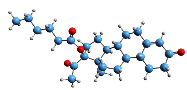 Image Gestonorone Caproate Gestronol Hexanoate Skeletal Formula Molecular Chemical Structure — Foto de Stock