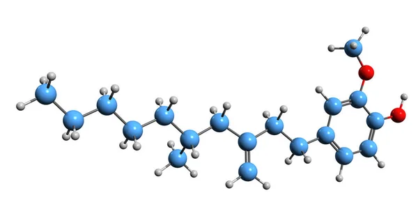 Image Gingerol Skeletal Formula Molecular Chemical Structure Phenol Phytochemical Compound — Foto de Stock