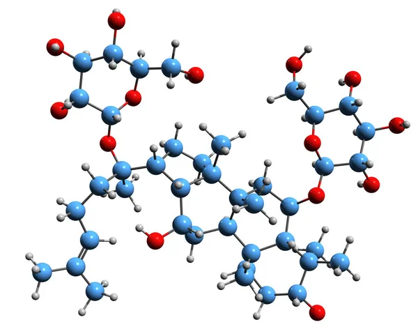Image Ginsenoside Rg1 Skeletal Formula Molecular Chemical Structure Triterpene Saponin — Stockfoto