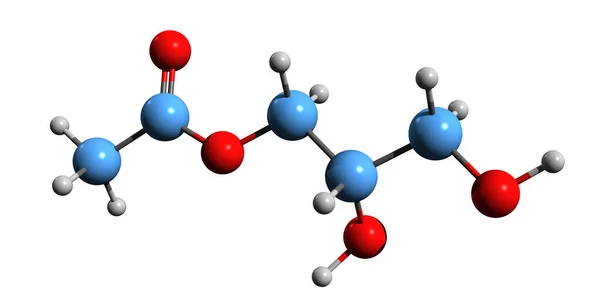 Image Glyceryl Monoacetate Skeletal Formula Molecular Chemical Structure Monoacetin Isolated — Stockfoto