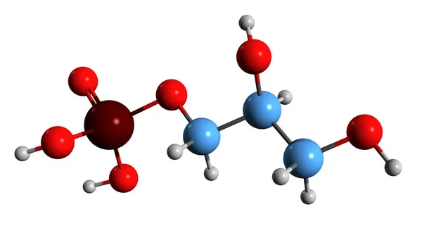 Image Glycerol Phosphate Skeletal Formula Molecular Chemical Structure Gro3P Isolated — Stockfoto