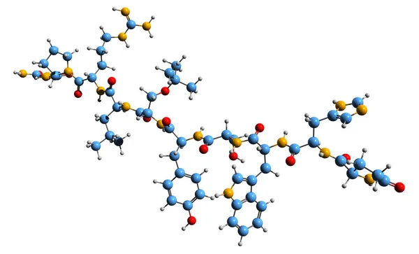 Image Goserelin Skeletal Formula Molecular Chemical Structure Antigonadotropin Isolated White — 图库照片