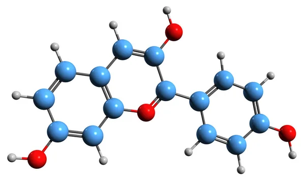 Image Guibourtinidin Skeletal Formula Molecular Chemical Structure Tannin Isolated White — Φωτογραφία Αρχείου
