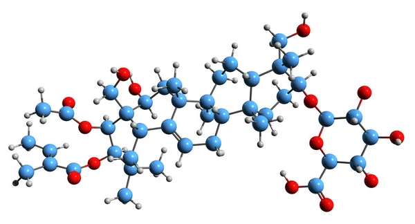 Image Gymnemic Acid Skeletal Formula Molecular Chemical Structure Sweetness Inhibitor — Stockfoto