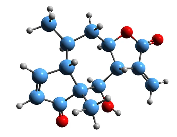 Image Helenalin Skeletal Formula Molecular Chemical Structure Toxic Sesquiterpene Lactone — Stock Photo, Image