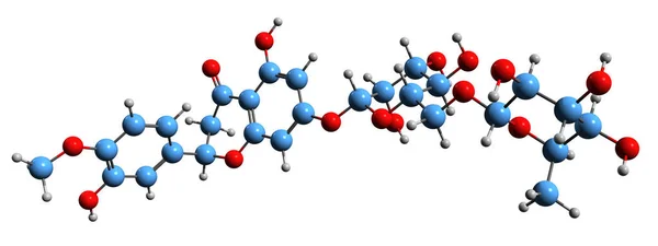 Image Hesperidin Skeletal Formula Molecular Chemical Structure Flavanone Glycoside Isolated — 图库照片