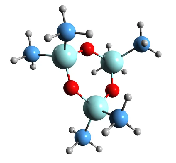 Image Hexamethylcyclotrisiloxane Skeletal Formula Molecular Chemical Structure Organosilicon Compound Isolated — стоковое фото