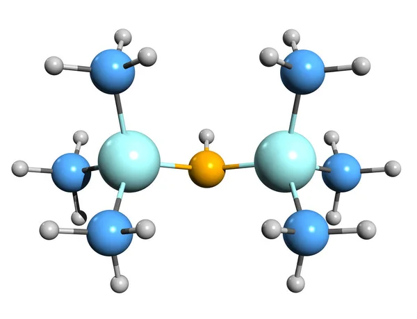 Image Hexamethyldisilazane Skeletal Formula Molecular Chemical Structure Organosilicon Compound Isolated — стоковое фото