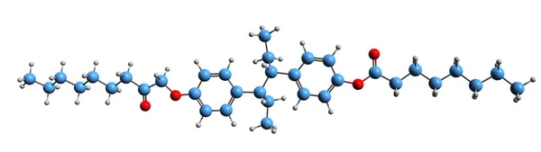 Image Hexestrol Dicaprylate Skeletal Formula Molecular Chemical Structure Dioctanoylhexestrol Isolated — 图库照片