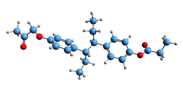 Image Hexestrol Dipropionate Skeletal Formula Molecular Chemical Structure Synthetic Nonsteroidal — Foto Stock