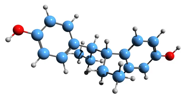 Image Hexestrol Skeletal Formula Molecular Chemical Structure Nonsteroidal Estrogen Isolated — Fotografia de Stock