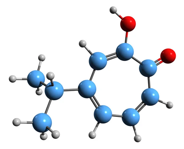 Image Hinokitiol Skeletal Formula Molecular Chemical Structure Natural Monoterpenoid Isolated — Foto de Stock