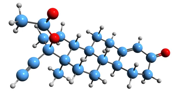 Image Norethisterone Acetate Skeletal Formula Molecular Chemical Structure Progestin Medication — Foto Stock