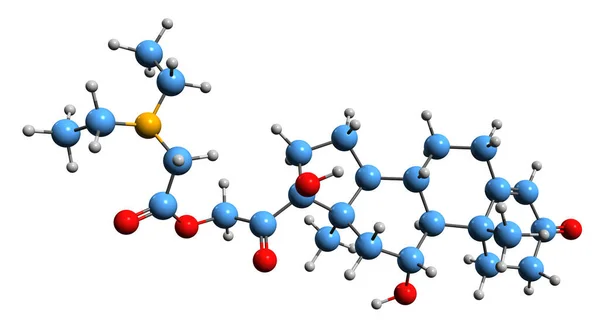 Image Hydrocortamate Skeletal Formula Molecular Chemical Structure Synthetic Glucocorticoid Isolated — Fotografia de Stock