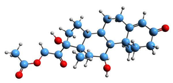 Image Hydrocortisone Acetate Skeletal Formula Molecular Chemical Structure Synthetic Glucocorticoid — Fotografia de Stock