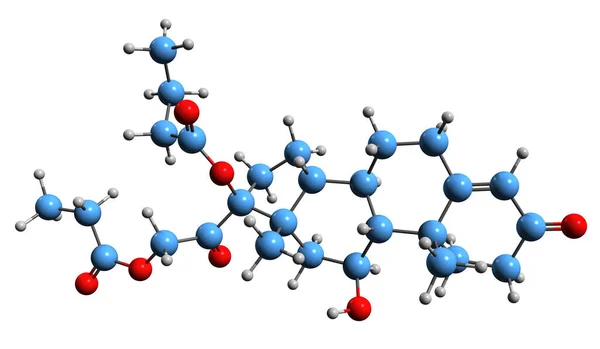 Image Hydrocortisone Buteprate Skeletal Formula Molecular Chemical Structure Hydrocortisone Butyrate — Stok fotoğraf
