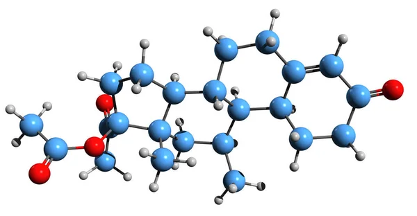Image Norgestomet Skeletal Formula Molecular Chemical Structure Progestin Medication Isolated — Fotografia de Stock